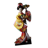 Maxbell 12inch Japanese Kimono Geisha Doll Kokeshi Handicraft Home Decoration Yellow Clothes - Aladdin Shoppers