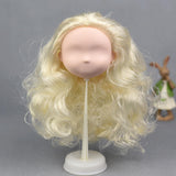Maxbell Girl Doll Head Sculpt with Golden Hair without Facial Features for BJD Doll DIY Accessory - Aladdin Shoppers