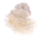 Maxbell Girl Doll Head Sculpt with Golden Hair without Facial Features for BJD Doll DIY Accessory - Aladdin Shoppers