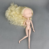 Maxbell Girl Doll Head Sculpt with Golden Hair without Facial Features for BJD Doll DIY Accessory - Aladdin Shoppers