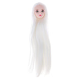 Maxbell Maxbell Head Sculpt with White Wig for 1/6 BJD, XinYi Doll Replacement Body Parts DIY Kits