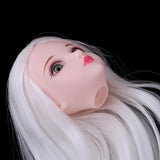 Maxbell Maxbell Head Sculpt with White Wig for 1/6 BJD, XinYi Doll Replacement Body Parts DIY Kits