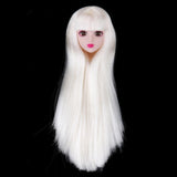 Maxbell 1/6 Makeup Female Head Sculpt with 3D Eyes for BJD, for OB, XinYi Doll Kids DIY Making - Aladdin Shoppers