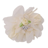 Maxbell 10pcs Adorable Flower Hair Clips For Party Favor Hair Decoration Accessories -White - Aladdin Shoppers