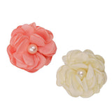 Maxbell 10pcs Adorable Flower Pearl Hair Clips For Party Favor Hair Decoration Accessories -Orange - Aladdin Shoppers