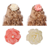 Maxbell 10pcs Adorable Flower Pearl Hair Clips For Party Favor Hair Decoration Accessories -Orange - Aladdin Shoppers