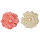 Maxbell 10pcs Adorable Flower Pearl Hair Clips For Party Favor Hair Decoration Accessories -Orange - Aladdin Shoppers