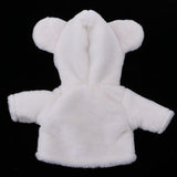 Maxbell Handmade White Plush Hooded Coat with Ear Hat for 25cm Mellchan Baby Reborn Doll - Aladdin Shoppers