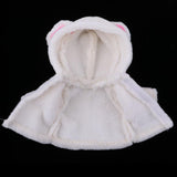 Maxbell Handmade White Plush Hooded Coat with Ear Hat for 25cm Mellchan Baby Reborn Doll - Aladdin Shoppers