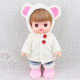 Maxbell Handmade White Plush Hooded Coat with Ear Hat for 25cm Mellchan Baby Reborn Doll - Aladdin Shoppers