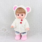 Maxbell Handmade White Plush Hooded Coat with Ear Hat for 25cm Mellchan Baby Reborn Doll - Aladdin Shoppers