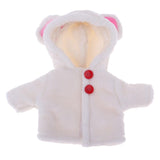 Maxbell Handmade White Plush Hooded Coat with Ear Hat for 25cm Mellchan Baby Reborn Doll - Aladdin Shoppers