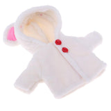 Maxbell Handmade White Plush Hooded Coat with Ear Hat for 25cm Mellchan Baby Reborn Doll - Aladdin Shoppers