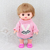 Maxbell Lovely Clothes Pink Sweater for 25cm Mellchan Doll Casual Outfit DIY Accessory - Aladdin Shoppers