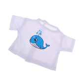 Maxbell Cute Girl Doll T-Shirt Long Sleeve with Whale Printing for 25cm Mellchan Doll Decor - Aladdin Shoppers