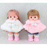 Maxbell Stylish Doll 2pcs Set Doll Cape & Boots Fits 25cm Mellchan Girl Dolls Winter Outfit -White - Aladdin Shoppers