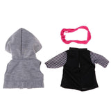 Maxbell 3Pcs Lovely Clothes Suit Tops Hoody Vest Headband For 25cm Mellchan Doll - Aladdin Shoppers