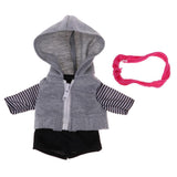 Maxbell 3Pcs Lovely Clothes Suit Tops Hoody Vest Headband For 25cm Mellchan Doll - Aladdin Shoppers