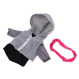 Maxbell 3Pcs Lovely Clothes Suit Tops Hoody Vest Headband For 25cm Mellchan Doll - Aladdin Shoppers