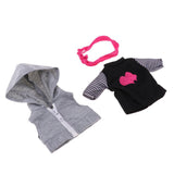 Maxbell 3Pcs Lovely Clothes Suit Tops Hoody Vest Headband For 25cm Mellchan Doll - Aladdin Shoppers