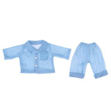 Maxbell Doll Clothes Outfits Plaid Pajamas Suit Fits Sharon Girl Doll and other 16 inch Dolls -Blue - Aladdin Shoppers