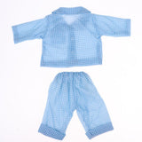 Maxbell Doll Clothes Outfits Plaid Pajamas Suit Fits Sharon Girl Doll and other 16 inch Dolls -Blue - Aladdin Shoppers