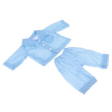 Maxbell Doll Clothes Outfits Plaid Pajamas Suit Fits Sharon Girl Doll and other 16 inch Dolls -Blue - Aladdin Shoppers