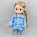 Maxbell Doll Clothes Outfits Plaid Pajamas Suit Fits Sharon Girl Doll and other 16 inch Dolls -Blue - Aladdin Shoppers