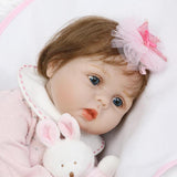 55cm Lifelike Silicone Baby Doll Costumed Reborn Doll Kids Education Toys