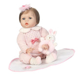 55cm Lifelike Silicone Baby Doll Costumed Reborn Doll Kids Education Toys
