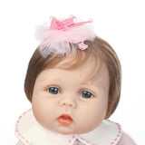 55cm Lifelike Silicone Baby Doll Costumed Reborn Doll Kids Education Toys