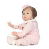 55cm Lifelike Silicone Baby Doll Costumed Reborn Doll Kids Education Toys