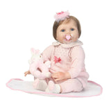 55cm Lifelike Silicone Baby Doll Costumed Reborn Doll Kids Education Toys