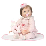 55cm Lifelike Silicone Baby Doll Costumed Reborn Doll Kids Education Toys