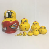Maxbell Yellow Chicks Russian Nesting Doll Babushka Matryoshka Stacking Dolls Set 10 Pieces Xmas Gift Christmas Decorations - Aladdin Shoppers