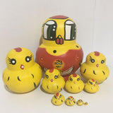 Maxbell Yellow Chicks Russian Nesting Doll Babushka Matryoshka Stacking Dolls Set 10 Pieces Xmas Gift Christmas Decorations - Aladdin Shoppers