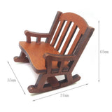 Maxbell 2x Modern 1:12 Scale Doll House Bed & Rocking Chair Model Scenery Ornaments