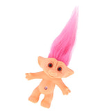 Maxbell Maxbell Pink Color 10cm Nude Lucky Troll Doll Mini Action Figures Toy for Cake Toppers Dollhouse Decor Kids Birthday Gift