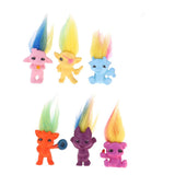 Maxbell Maxbell Dollhouse Miniature 6 Pieces Retro Troll Doll Leprocauns Figures Toy Cake Pencil Toppers Kids Children School Project