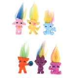 Maxbell Maxbell Dollhouse Miniature 6 Pieces Retro Troll Doll Leprocauns Figures Toy Cake Pencil Toppers Kids Children School Project