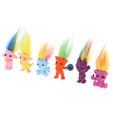 Maxbell Maxbell Dollhouse Miniature 6 Pieces Retro Troll Doll Leprocauns Figures Toy Cake Pencil Toppers Kids Children School Project