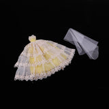 Maxbell Charming 4-Layers Dress Gown Veil Clothes for LUTS DOD Dollfie 1/6 BJD Doll Wedding / Party Outfit - Aladdin Shoppers