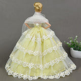 Maxbell Charming 4-Layers Dress Gown Veil Clothes for LUTS DOD Dollfie 1/6 BJD Doll Wedding / Party Outfit - Aladdin Shoppers