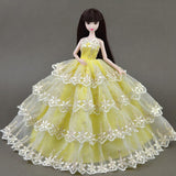 Maxbell Charming 4-Layers Dress Gown Veil Clothes for LUTS DOD Dollfie 1/6 BJD Doll Wedding / Party Outfit - Aladdin Shoppers
