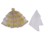Maxbell Charming 4-Layers Dress Gown Veil Clothes for LUTS DOD Dollfie 1/6 BJD Doll Wedding / Party Outfit - Aladdin Shoppers