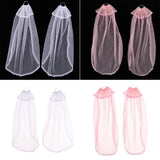 Maxbell Fashion Doll Wedding Bridal Head Veil 12Inch Doll Wedding Clothes Accessories (White) - Aladdin Shoppers