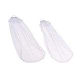 Maxbell Fashion Doll Wedding Bridal Head Veil 12Inch Doll Wedding Clothes Accessories (White) - Aladdin Shoppers