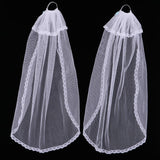 Maxbell Fashion Doll Wedding Bridal Head Veil 12Inch Doll Wedding Clothes Accessories (White) - Aladdin Shoppers