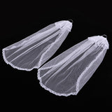 Maxbell Fashion Doll Wedding Bridal Head Veil 12Inch Doll Wedding Clothes Accessories (White) - Aladdin Shoppers