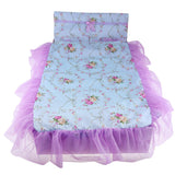 Maxbell Maxbell 60cm Doll Accessories, Floral Print Bedding Set with Mattress, Pillows and Sheet Set, For Night Lolita Dolls, Kids Christmas Gifts